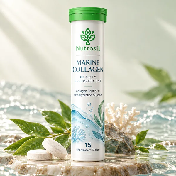 Marine Collagen effervescent tablets, Nutrosil packaging preview